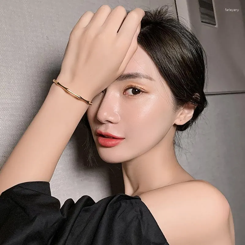 Charm Bracelets Design Bangles Bamboo Shape Adjustable Size Bracelet For Woman Fashion Luxury Korean Jewelry Retro Girl's Unusual 2023