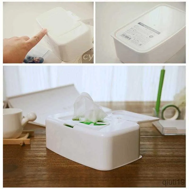 Tissue Boxes Napkins Wet Tissue Box Wipes Dispenser Refillable Baby Wipes Storage Box Tissue Box Portable Wipes Napkin Storage Box Holder Container R230714