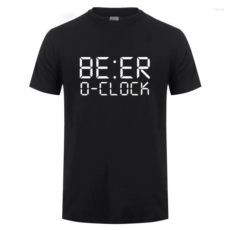 T-shirts pour hommes BEER O'CLOCK T-shirt à manches courtes en coton à col rond