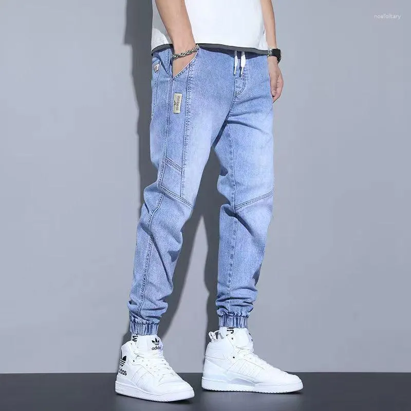 Męskie spodnie klasyczne streetwear swobodny mężczyźni wstążki harem jogging list męski Slim Fit Spring Multi-Pockets Kobiety spodnie T19