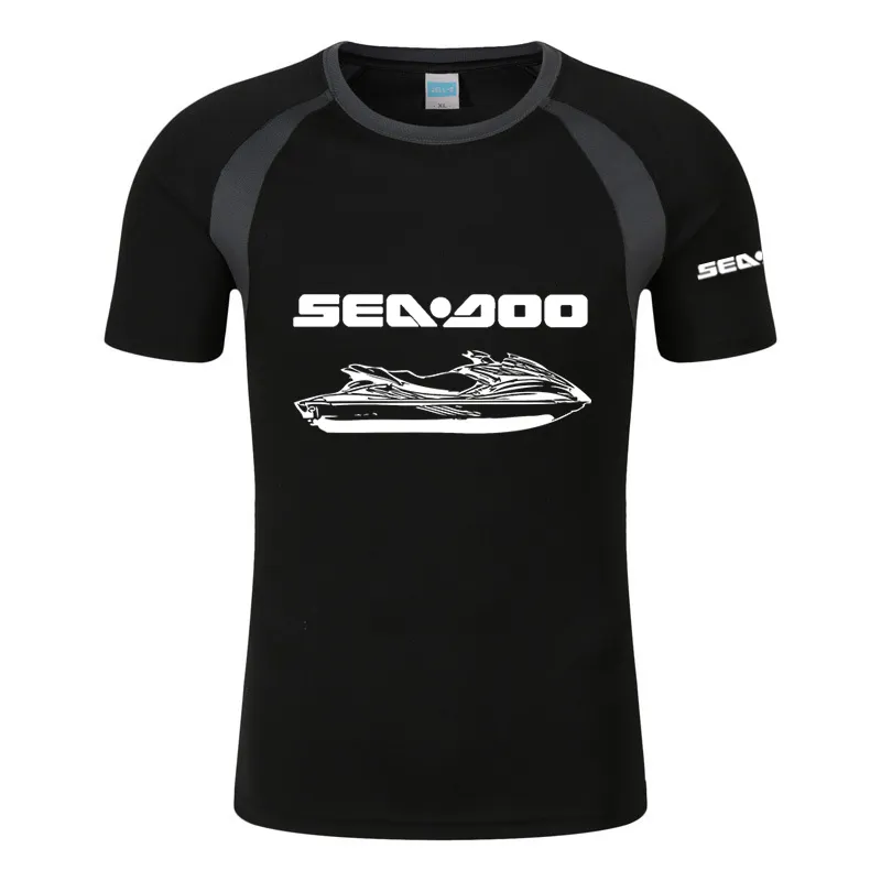 Herren T-Shirts Sea Doo Seadoo Moto Bedrucktes modisches Sommer-T-Shirt Baumwolle Raglan Kurzarm Rundhals Streetwear Tops Kleidung 230713