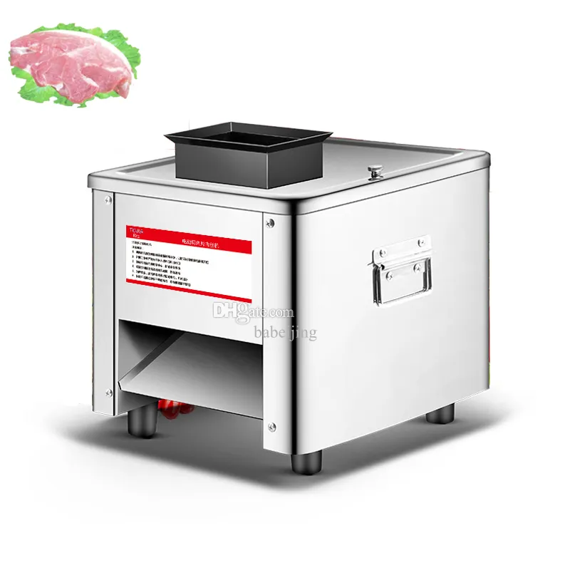 Kommerzielle Fleischschneidemaschine Automatische Kohlschneidemaschine Schweinefleischwürfelmaschine Gemüsefleischschneider Sherder