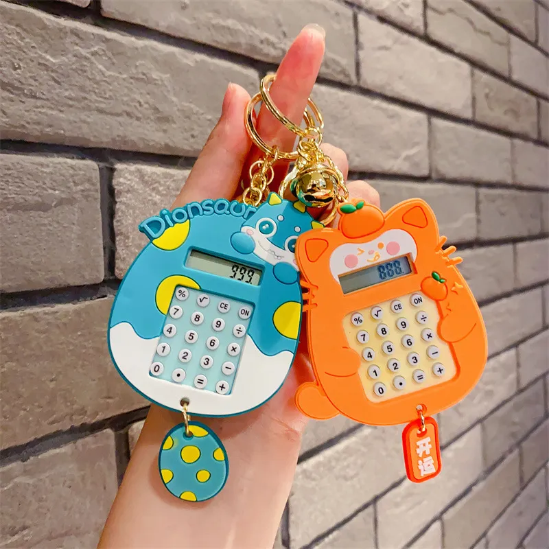 Fashion blogger designer jewelry Creative cartoon calculator keychain computer jewelry pendant mobile phone Keychains Lanyards KeyRings wholesale YS85