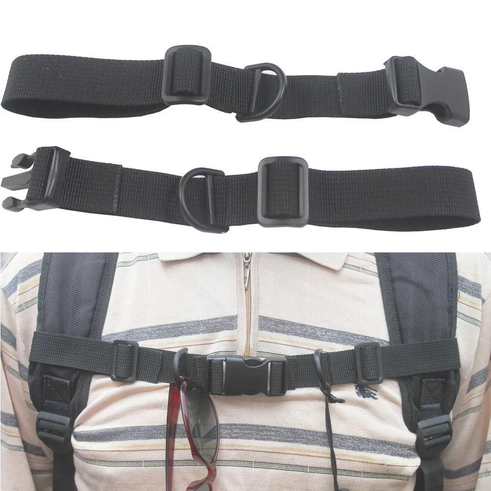 Bag delar Tillbehör Justerbar utomhusbröstband Sternum Harness Webbing Buckled Nylon med visselpipan Tillbehör Anti Slip 230713