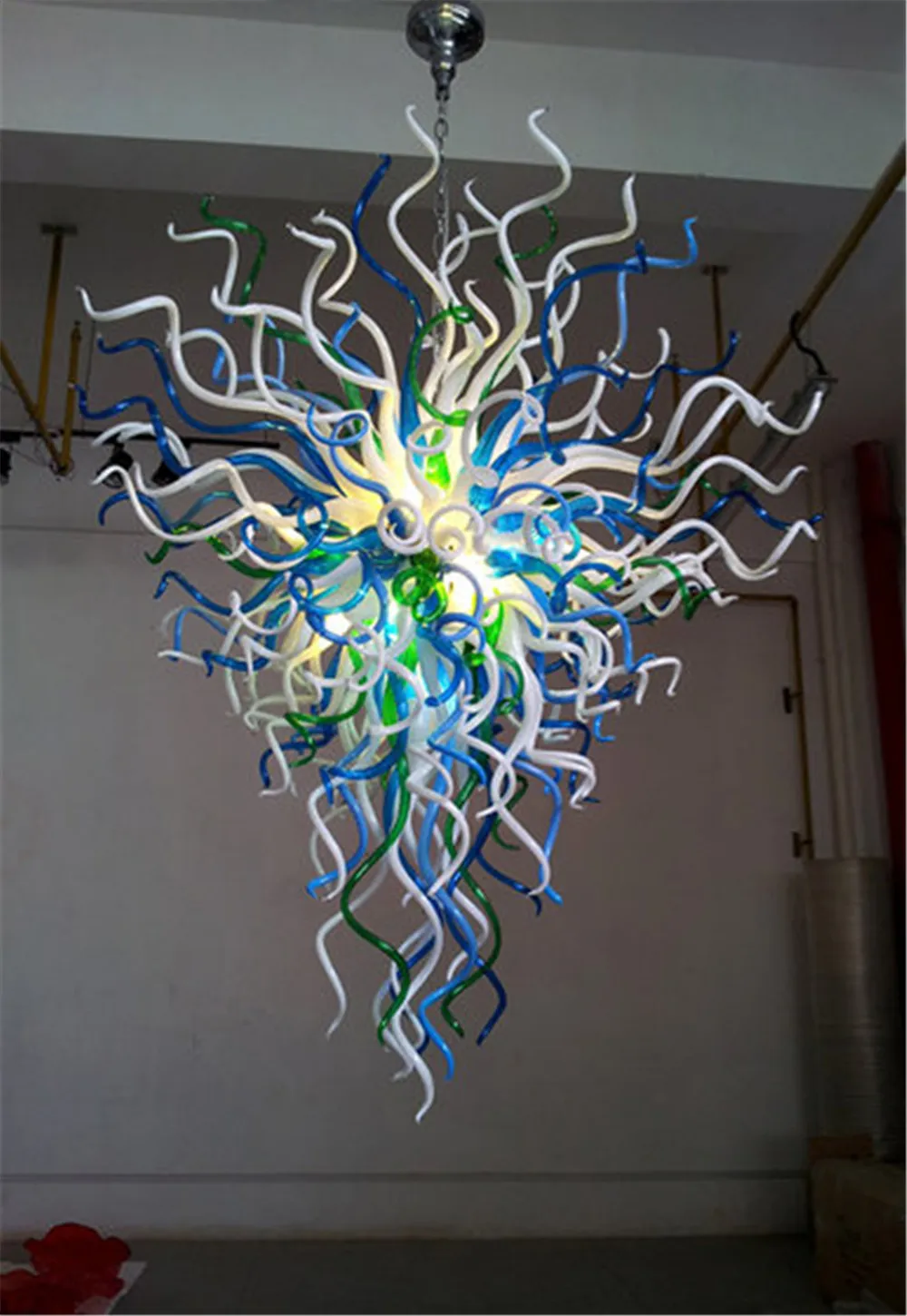 Modern Multi Color Chandelier Artistic Wall Lighting for Bedroom Hanging Lamp Large Hand Blown Luxury Ceiling Lights