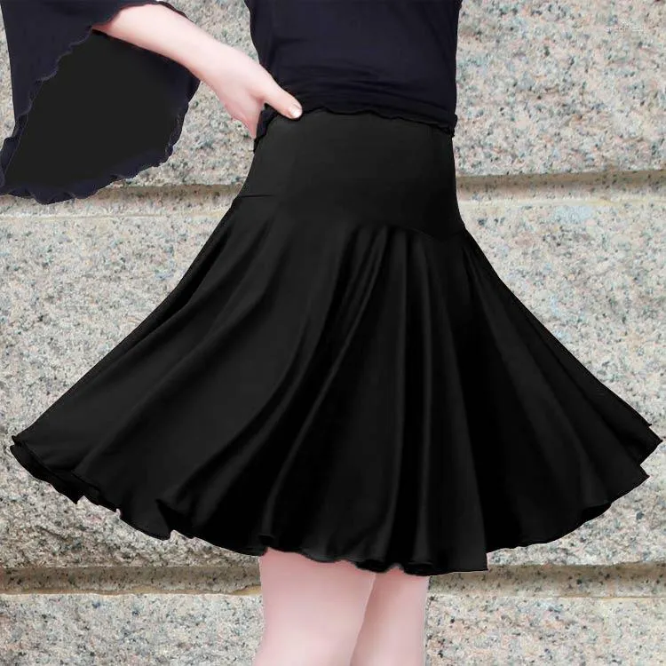 Roupas de palco JUSTSAIYAN Latin Dance Skirt Woman Trajes Adulto Vestido Quadrado Contém Lady Dancewear 3 Cores