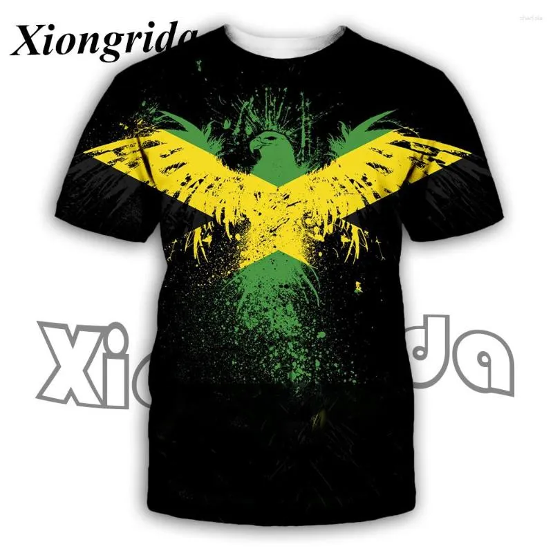 Men's T Shirts Jamaica Flag Print 3D Short Sleeve Tee Novelty Casual Hip Hop Top Unisex Beach Clothes Streetwear