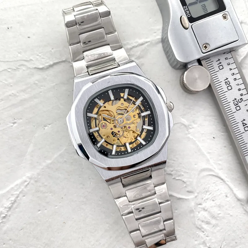 Patek Philippe steel watches　高級時計 Patek Phillippe Automatic Watch Hollow Mens Watch Mechanical