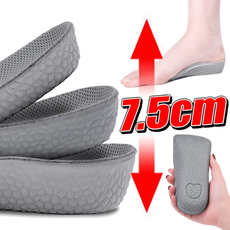 Shoe Parts Accessories 3.5CM Invisible Height Increasing Insoles Half Sole Heighten Sports Shoe Pad Inserts Men Women Orthopedic Arch Support Insole 230713