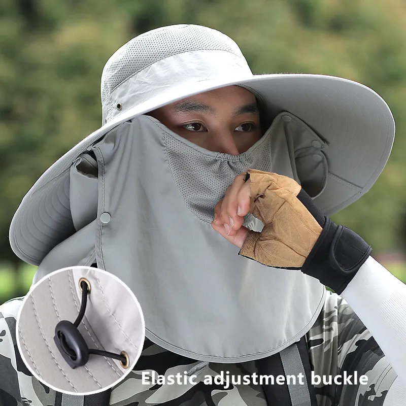 Large 14CM Wide Brim Packable Bucket Hat With Removable Mask For Men And  Women Ideal For Fishing, Mountaineering, And Sun Protection From Hu05,  $9.86