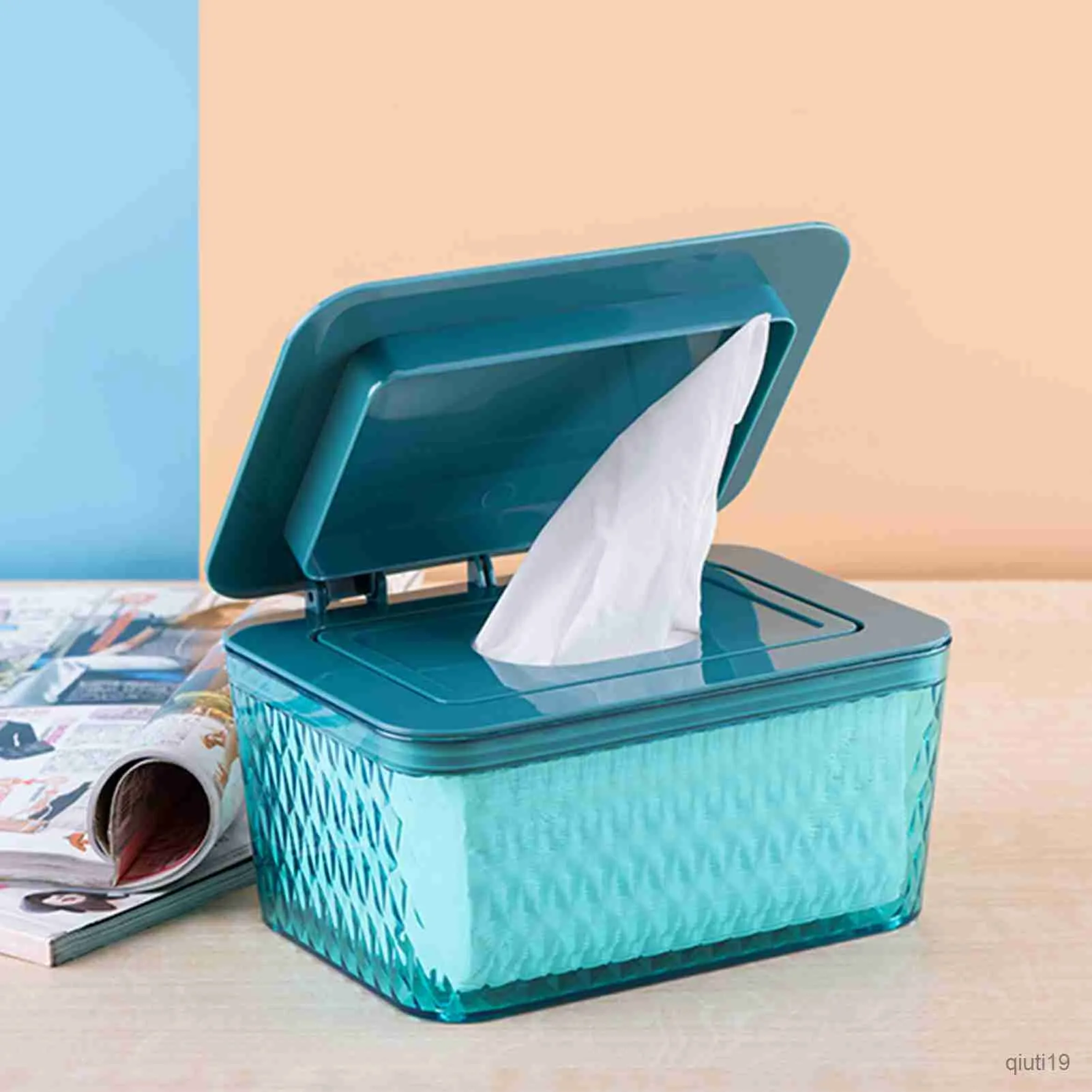 Tissue Boxes Napkins Wet Wipes Dispenser Large Capacity Wipes Dispenser Box Wipes Case Dustproof Wipes Box with Lid Keep Diaper Wipes Fresh R230714