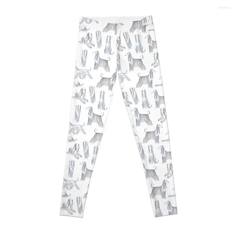 Active Pants Afghan Hounds Pattern Leggings Sweatpants Women's Sport Yoga