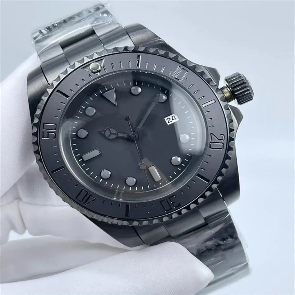 Tutto nero Orologio da uomo di lusso di alta qualità SEA-DWELLER Lunetta in ceramica 44 mm Acciaio inossidabile 116660BKSO Automatic Black Cameron Diver Wr263H