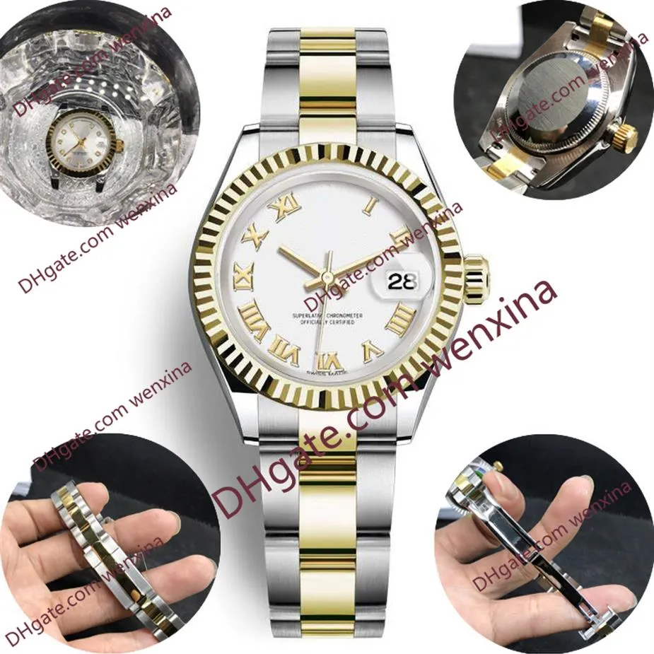 08 Jakość Deluxe 26 mm różowe złoto 2813 Mechaniczne automatyczne zegarki dla kobiet Zegarek Watch Full Stael Wodoodporne pary