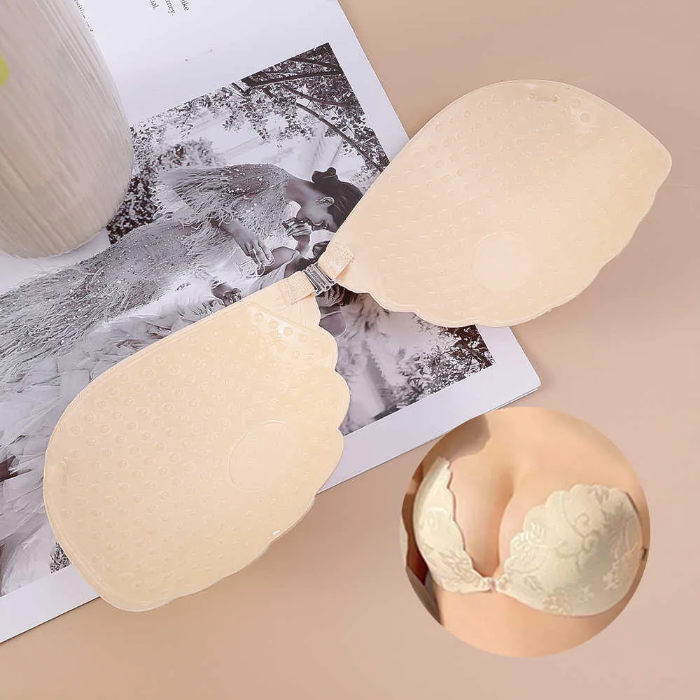 Silicone Self Adhesive Bra Cups Pads Invisible Freebra. Silicone