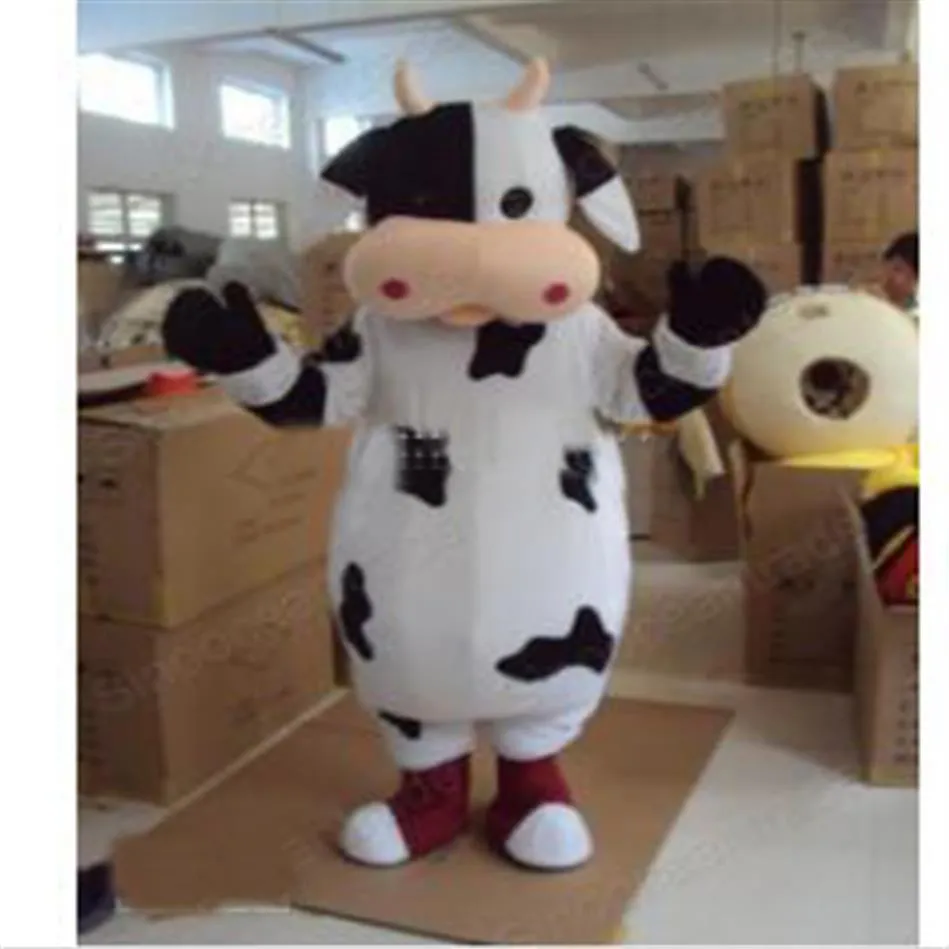 2019 Factory Factory Cow Mascot Costume Fancy Dress Strój EPE292J