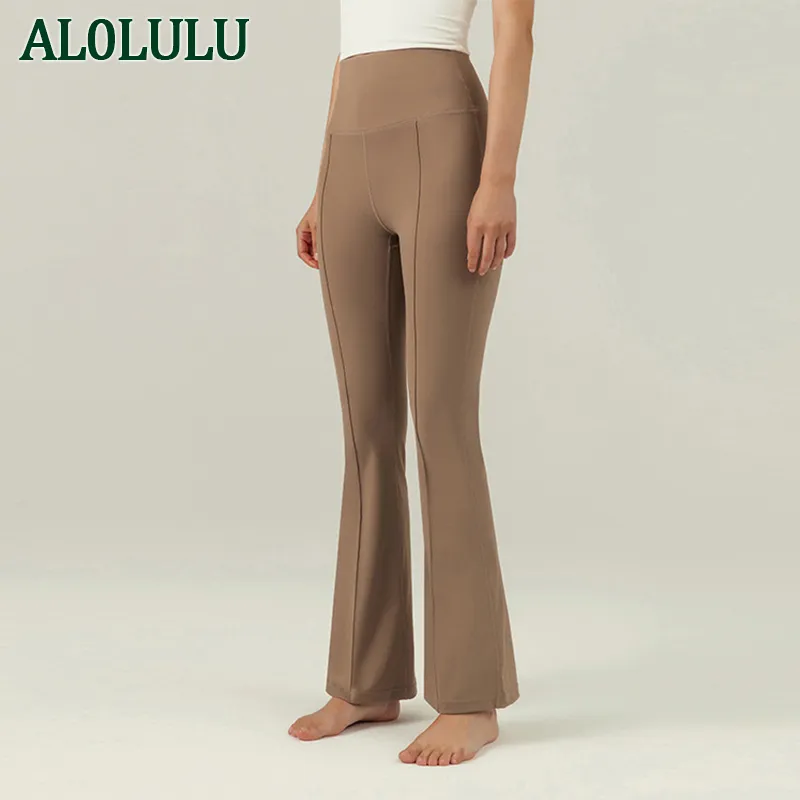 Al0lulu Bell Bottom Banns йога брюки женские повседневные брюки с высокой талией спортивные штаны для фитнеса