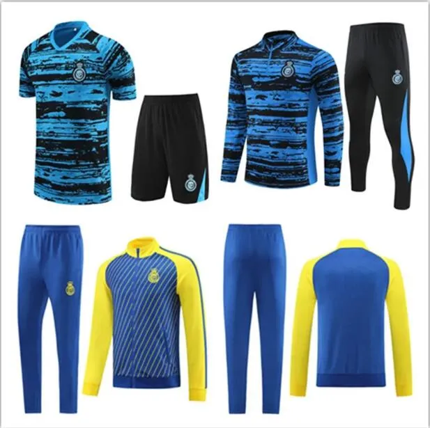 Survêtements pour hommes 23 24 Survêtement de football Al Nassr Ronaldo FC Costume d'entraînement Cr7 Gonzalo Martinez Talisca Ghislain Konan Vincent Aboubakar Hommes Enfants Football