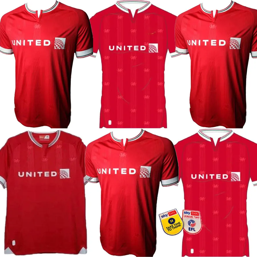 23 24 Wrexham Soccer Jerseys 2023 2024 S. Boden F. Takyi P. Rutherford