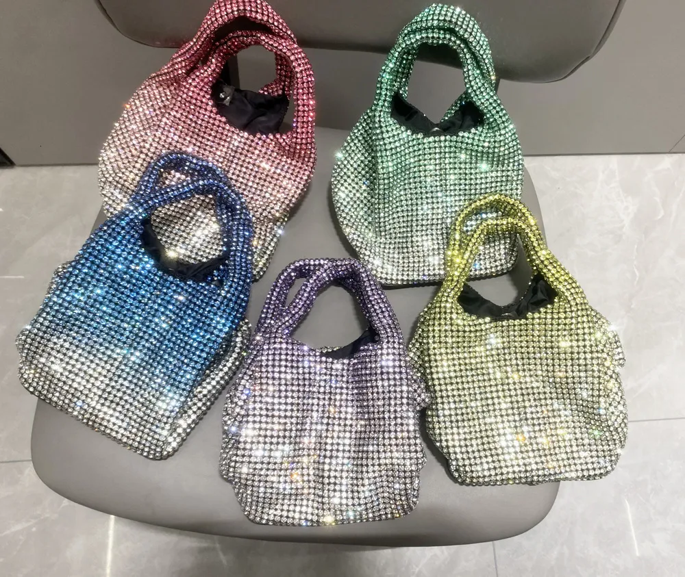 Avondtassen Luxe Designer hobo schoudertas Glanzend kristal Clutch portemonnee emmer Handvat s clutch Tas Portemonnees en handba 230714