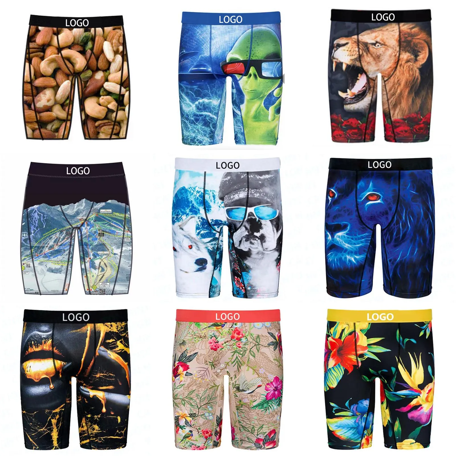 Mens Designer Beach Shorts Soft Printed Boxers With Breathable