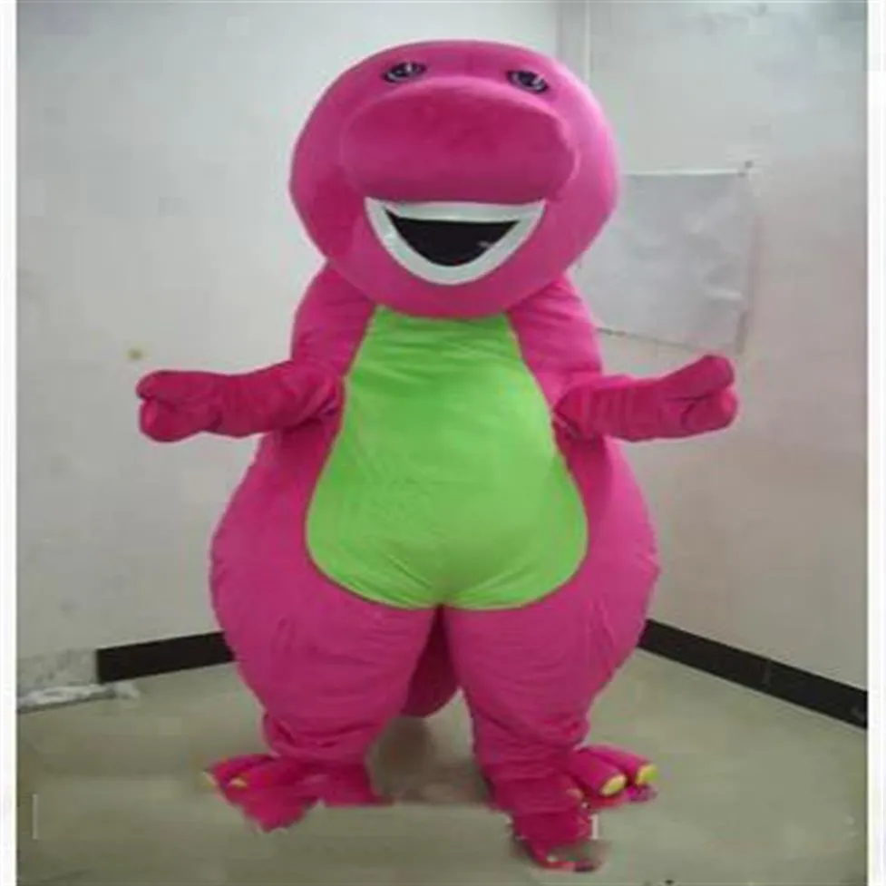 2018 Rabatt Factory Profession Barney Dinosaur Mascot Costumes Halloween Cartoon Adult Size Fancy Dress276s