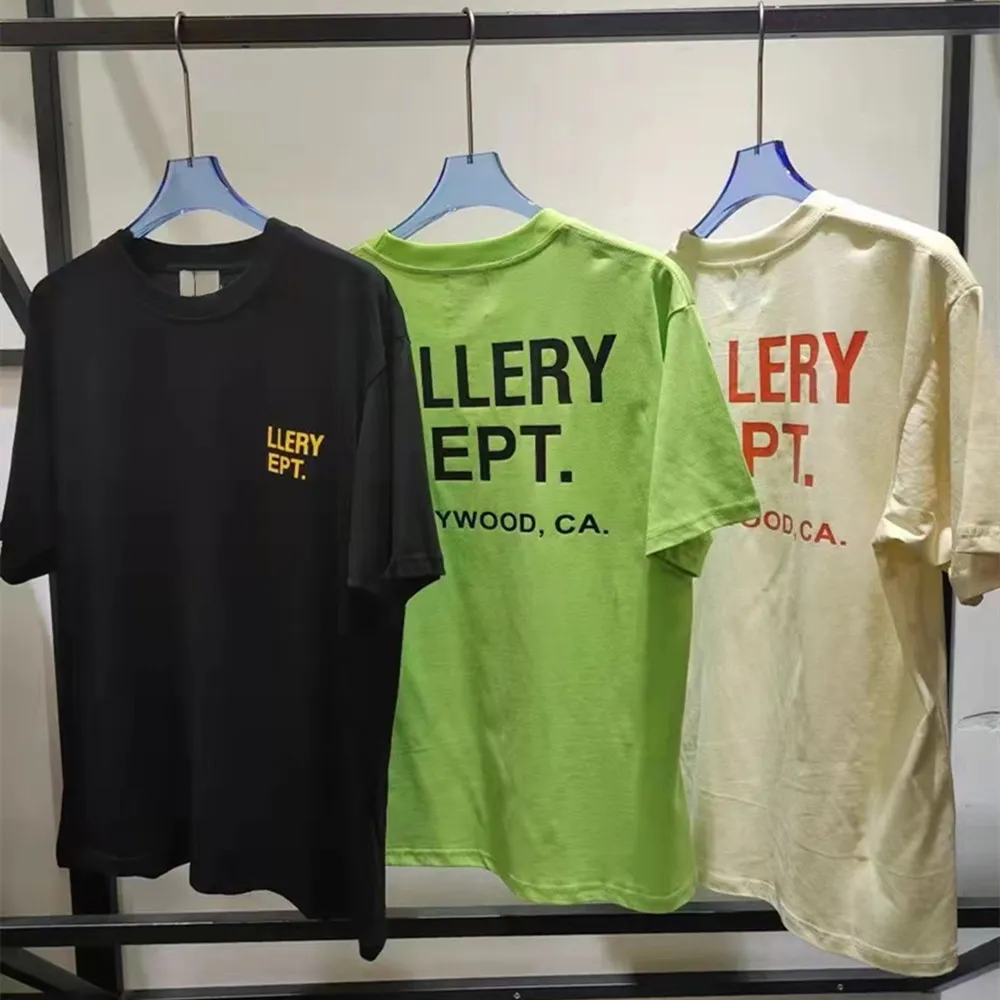 Galleryes Mens Designer T Shirt Loose Tees Tops Man Casual Shirt Luxurys Clothing Streetwear Shorts Sleeve Polos Tshirts Size S-XL