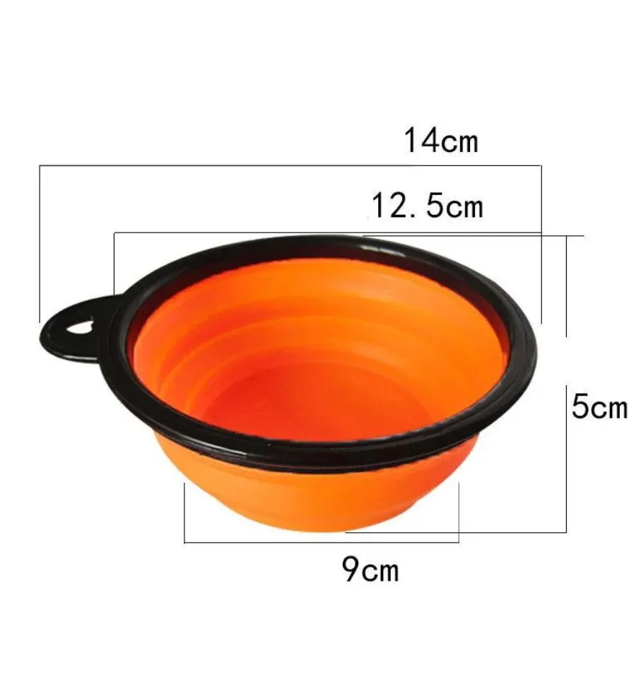 Dog Bowls Feeders Household Pets Puppy Cat Feeder Sile Foldable Pet Feeding Bowl Travel Collapsible Water Dish To Choose E0721