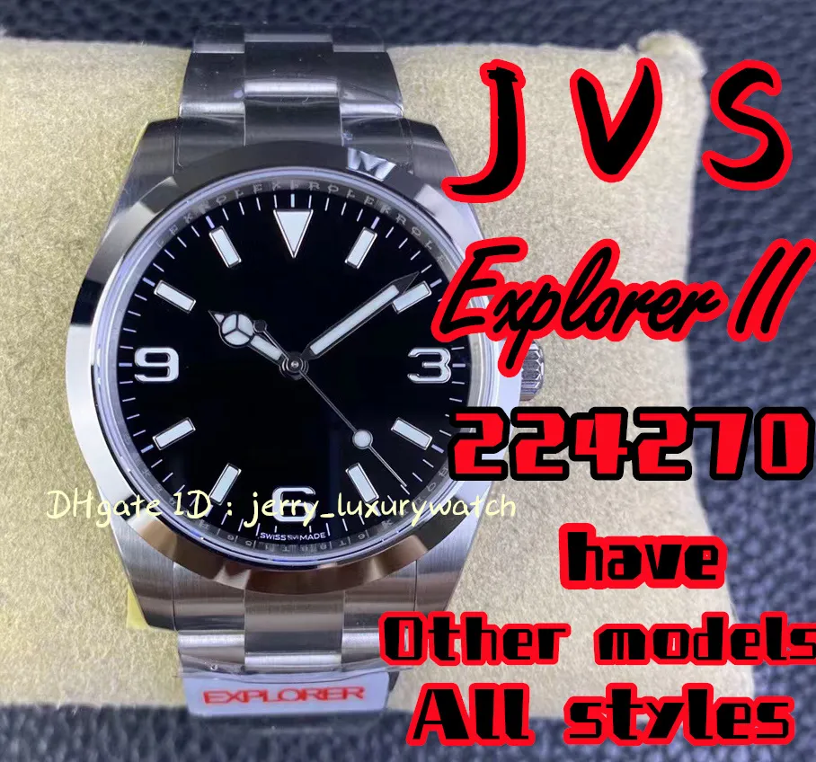 JVS 224270 Explorer Eerste generatie luxe herenhorloge 3230 automatisch mechanisch uurwerk 904L roestvrij staal 40 mm super lichtgevend, geen reparatiesnelheid