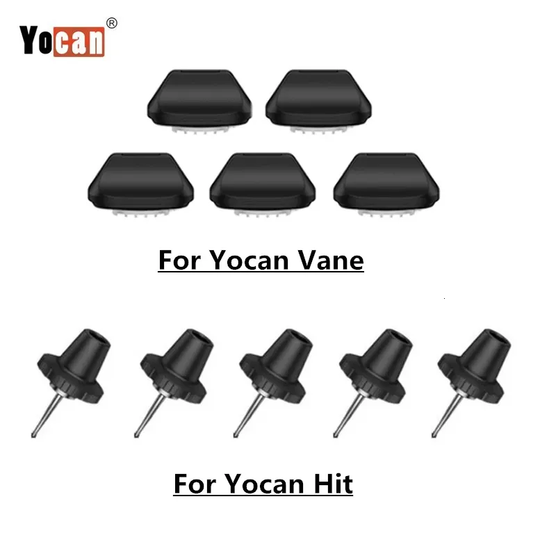 قوالب الخبز 5pcspack الأصلي Yocan Hit Vane Phaneptic Head Presection Drip Filter Tip for Dry Herb Kit 230714