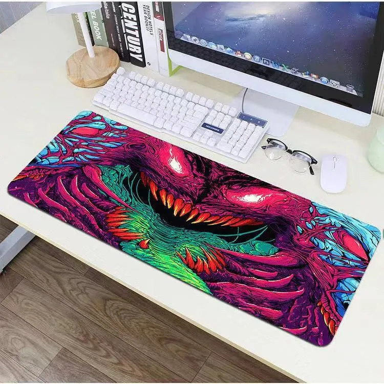 80x30cm XL Lockedge grand tapis de souris de jeu ordinateur Gamer clavier tapis de souris Hyper bête bureau tapis de souris pour PC tapis de bureau