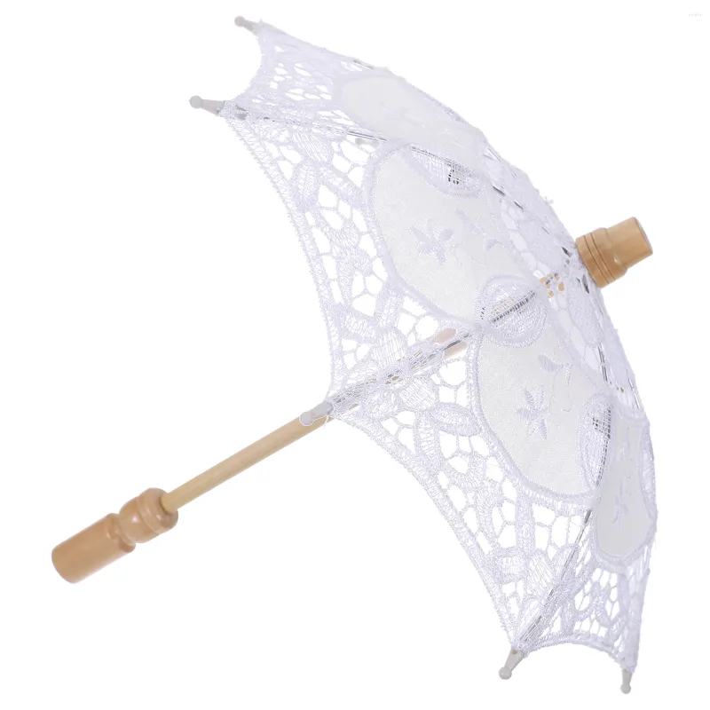 Ombrelli Bambini Rain White Umbrella Wedding Bridal Shower Cosplay Bride Parasol Ornament