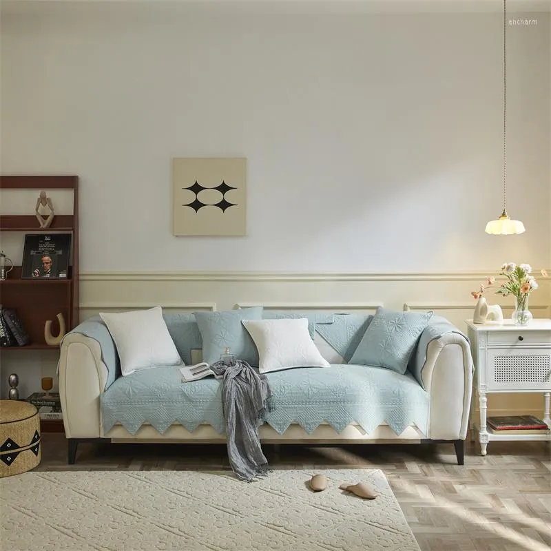 Fodere per sedie Cuscino per divano in cotone lavato per tutte le stagioni Fodera universale antiscivolo semplice moderna leggera di lusso