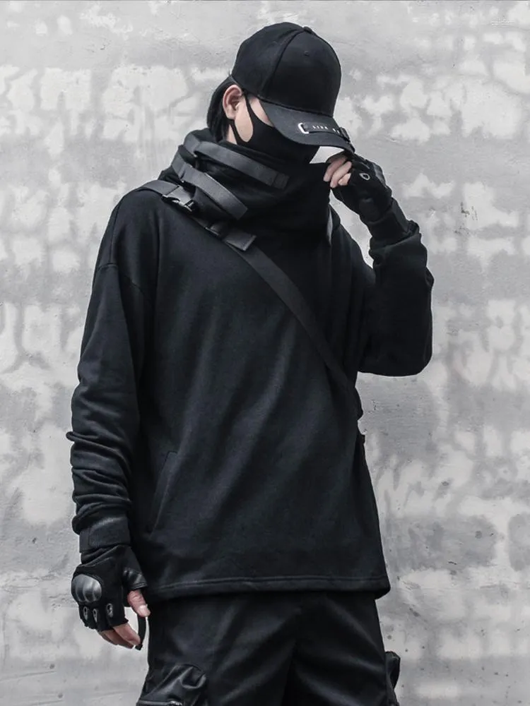 Dellafuente Casual Hoodies Mens Winter Sweatshirt with Hooded Gothic Long  Sleeve Sudaderas Clothes Harajuku Hip Hop Top Tees