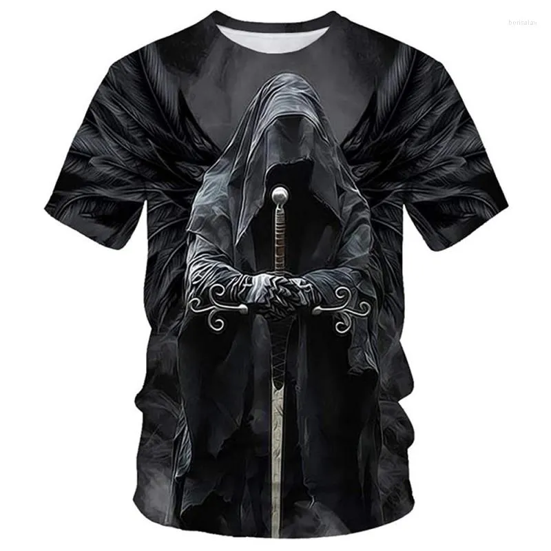 Men's T Shirts 3D T-shirt Fashion Skull Hip Hop O-Neck Short Sleeve Shirt Abstract Harajuku Large Clothing