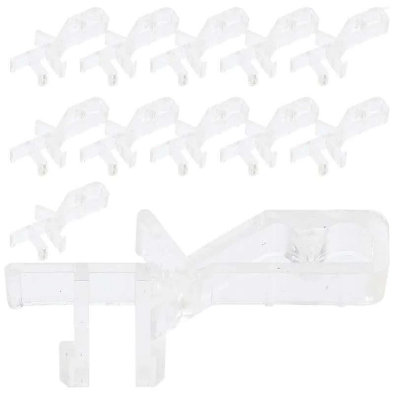 Rideau 12 Pcs Pièce Sheer Store Pièces De Rechange Stores Acrylique Cantonnière Clips Retenue Fenêtre Clair