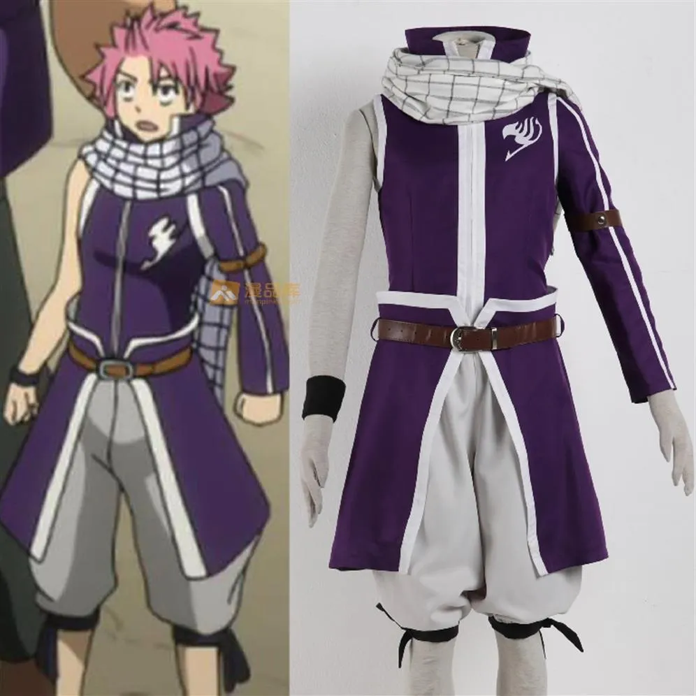 Fairy Tail Natsu Dragneel Cosplay Costume 2nd version267m