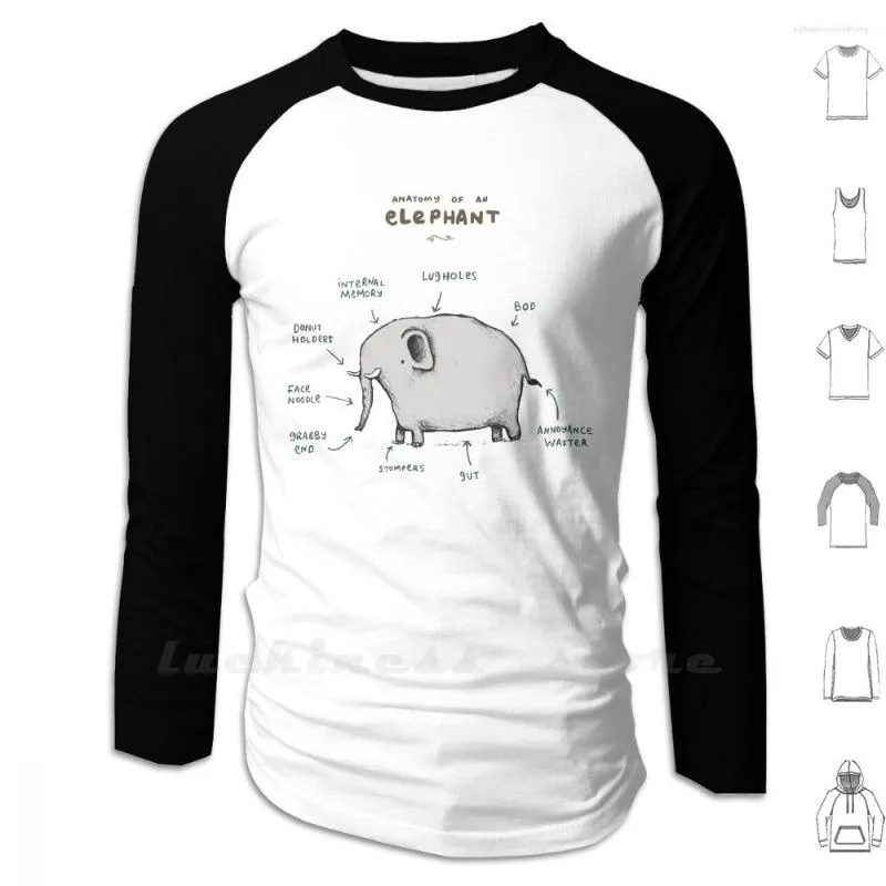 Erkek Hoodies Anatomisi Bir Fil Hoodie Uzun Kollu Flump Komik Aptal Sevimli Çocuklar Doğum Günü Mutfak Evcil