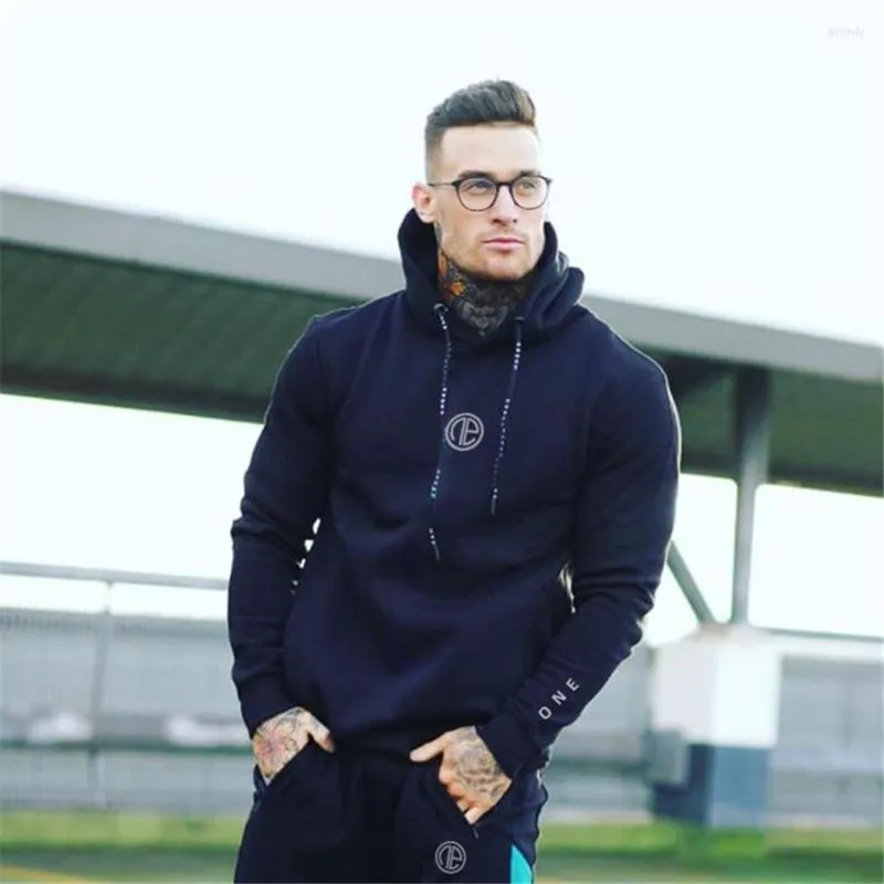 Felpe con cappuccio da uomo 2023 Felpe con cappuccio da uomo primavera Lettera Cotone Palestre Giacca fitness Maniche lunghe Abbigliamento sportivo Marca