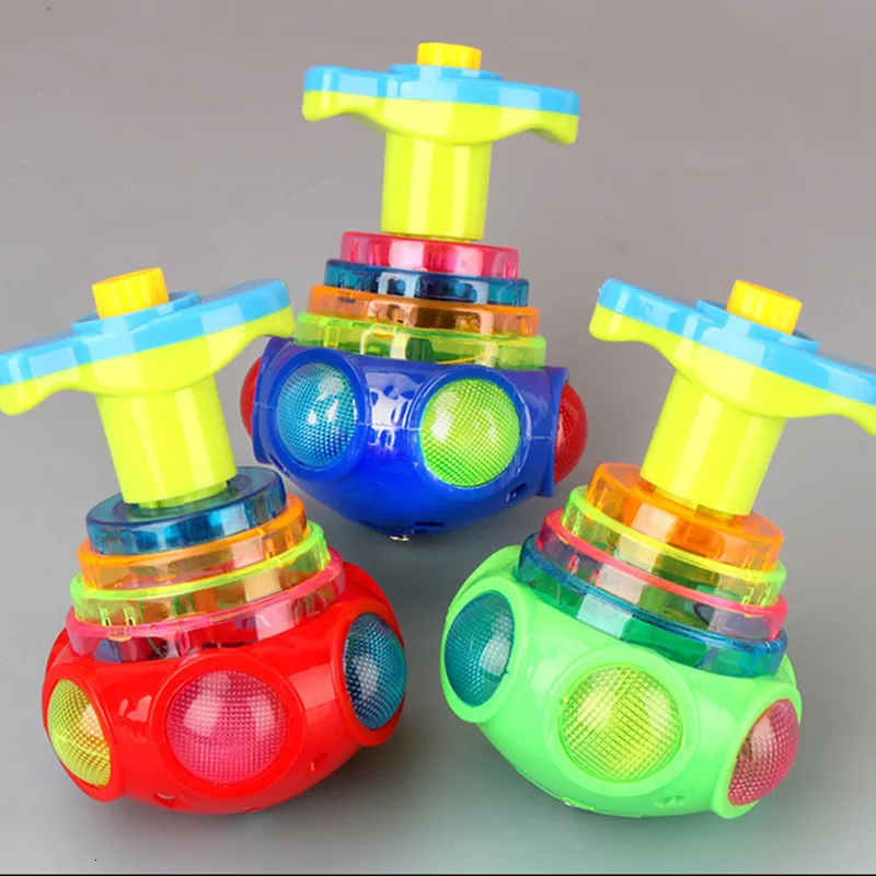 Spinning Top Electric Rotate Gyroscope Laser Color Flash LED Light Toy