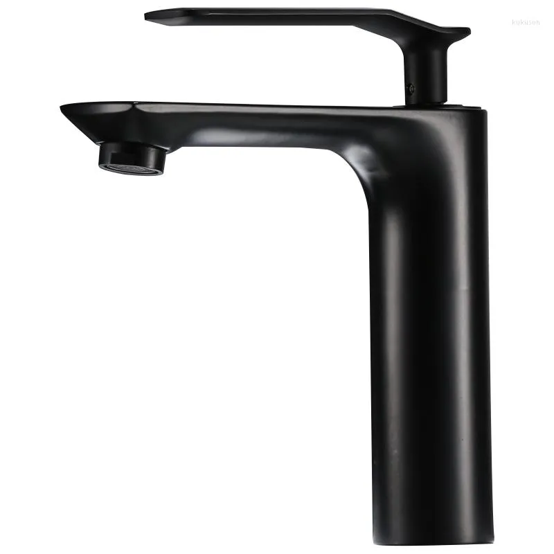 Bathroom Sink Faucets Refined Copper Mixe Black Paint Baking Faucet Single Handle Wash Basin And Cold Water Tap Torneira Banheiro