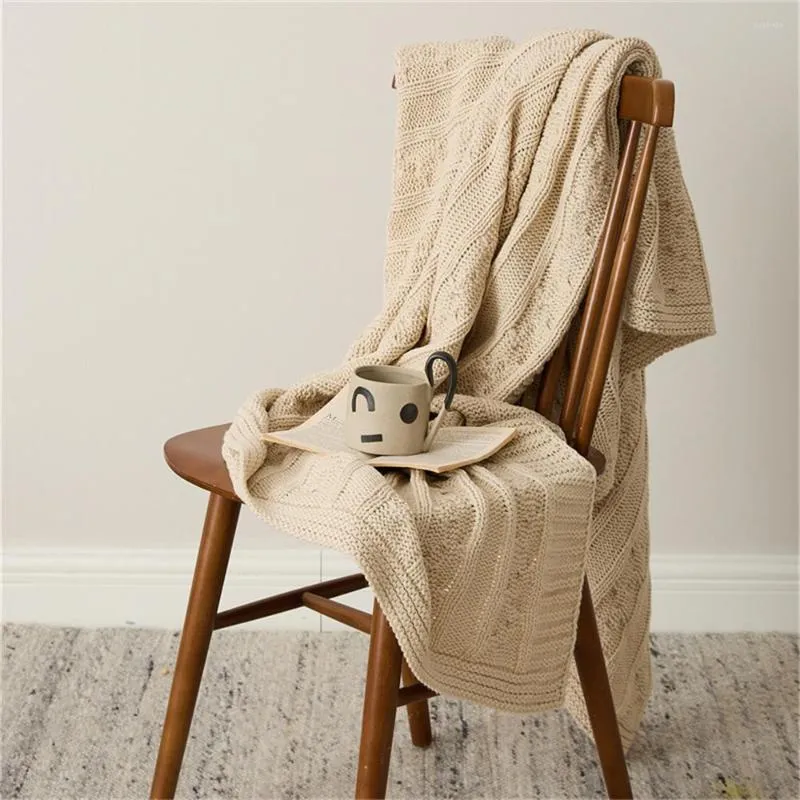 Blankets Knitted Blanket Air Conditioning Throw For Bed Sofa Towel Thread Office Nap Bedroom Decorative Shawl