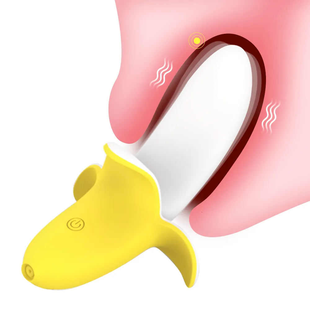 진동기 12 주파수 충전식 실리콘 바나나 성인 오르가즘 자극기 여성용 게이 질 항문 장난감 230714