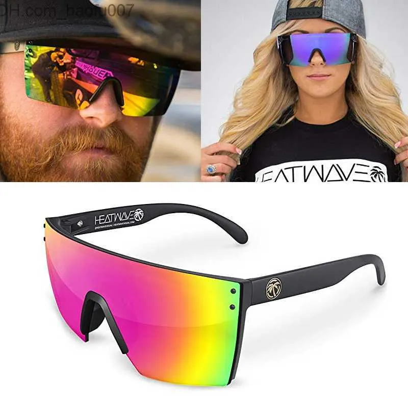 نظارة شمسية جديدة عالية الجودة عالي الجودة العلامة التجارية Heatwave Grand Grands Square Fusion Goggles Women’s Sunglass UV400 Z230717