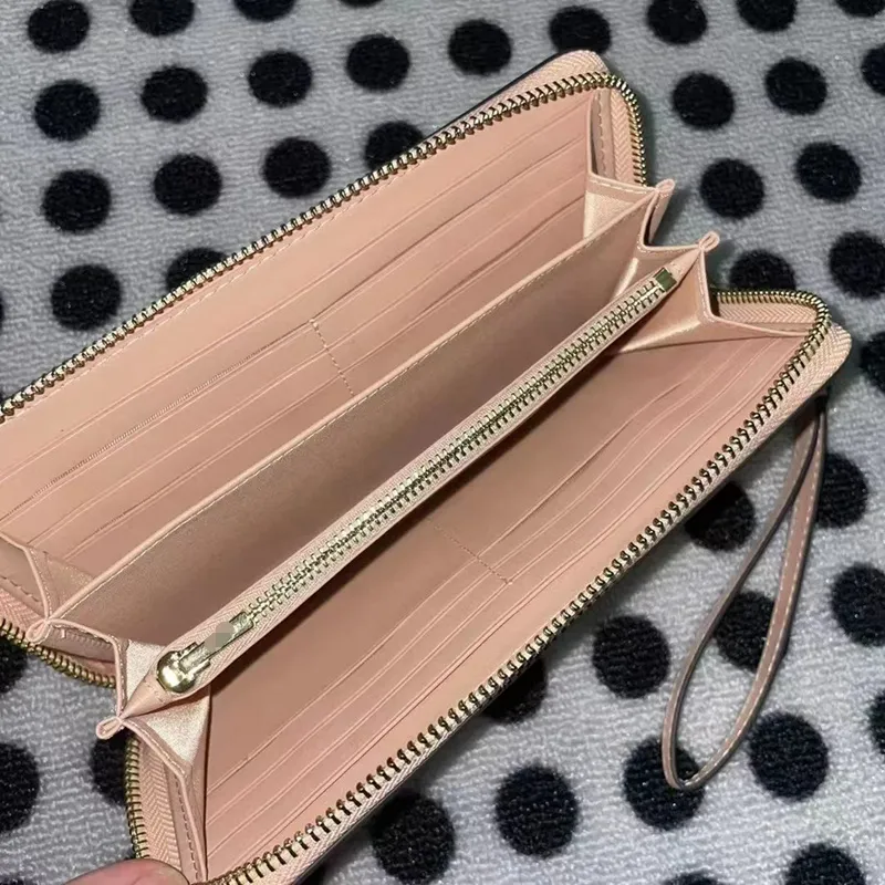 Women's Leather Portable Wristband Zip Long Purse in Various Colors, C8694, C8695, C9714 Women's Leather Portable Wristband Zip Long Purse in Various Colors, C8694, C8695, C9714