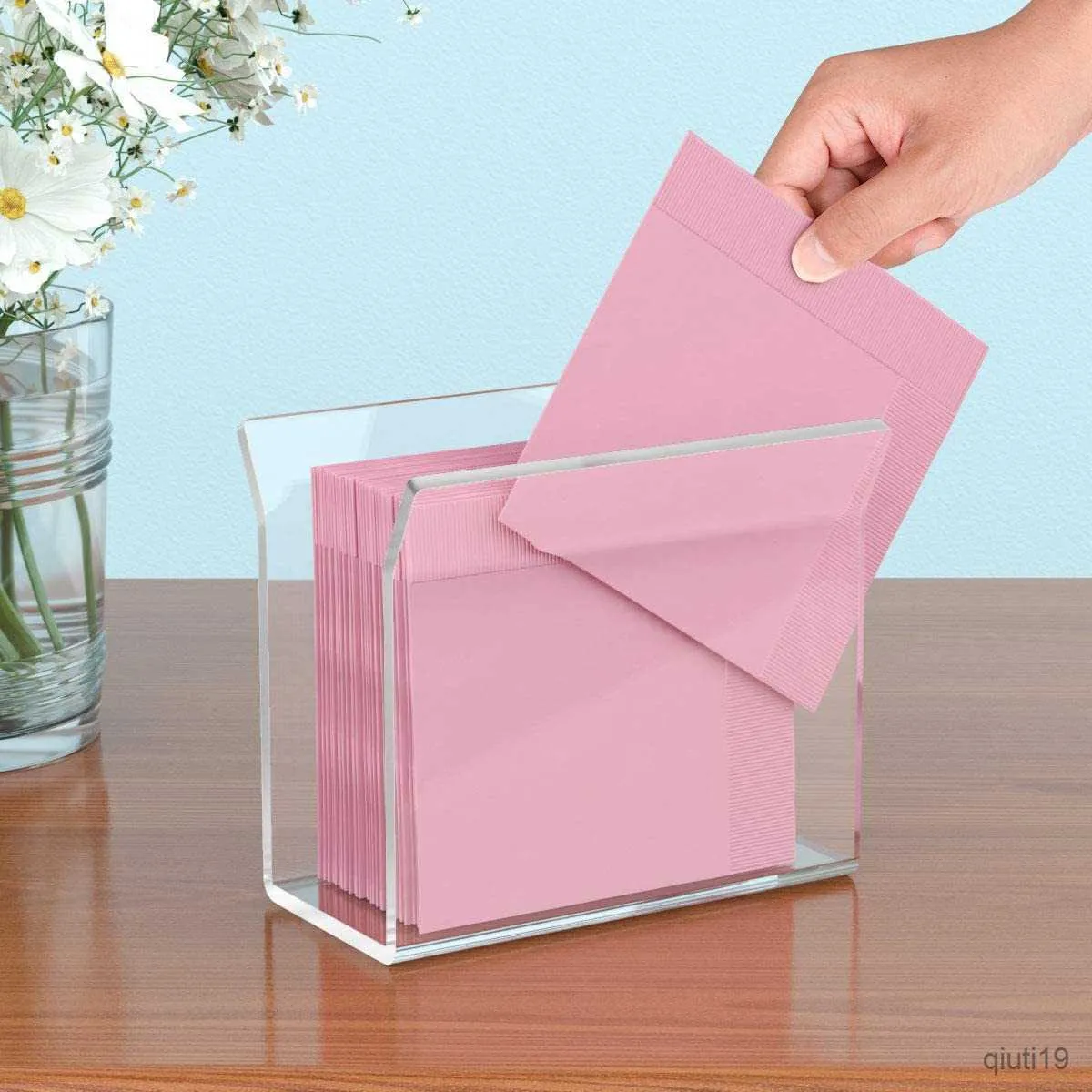 Pudełka na tkanki serwetki przezroczyste akrylowe tkanki pudełka pudełko pudełko pulpit pionowy serwetek tkanki