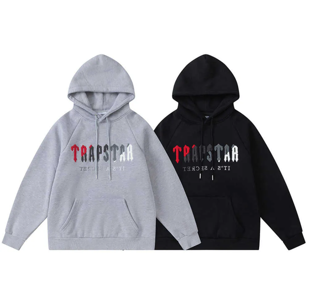 2023 Marca Trapstar Treino Clássico Bordado Moletom Masculino Roupas Esportivas Conjunto Quente Masculino Solto Trapstar Moletons Moletom Designers de Alta Qualidade