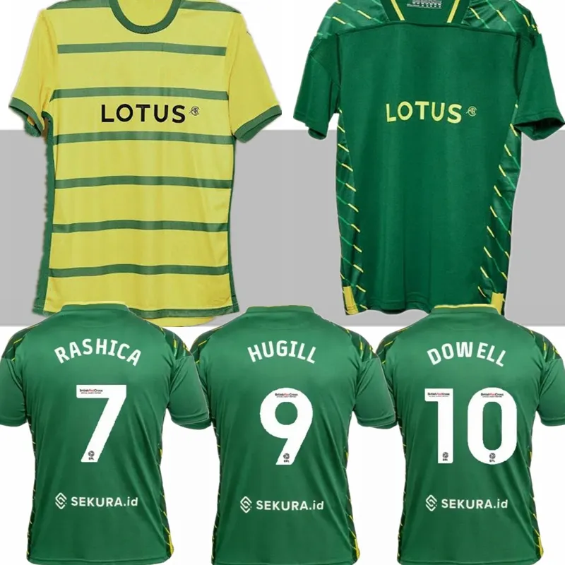 23 24 Nor Pukki Soccer Jerseys City 2023 2024 Humill Rashica McLean Dowell Buendia Tzolis Sargent Home Yellow Away Red Kit Football Shirt