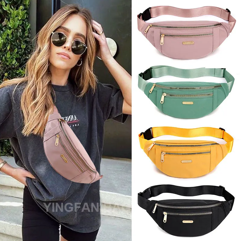 Midjepåsar Fashion Packs Fanny Pack Belt Women Travel Best Purse Pouch Bullet Solid Color Shoulder för 230713