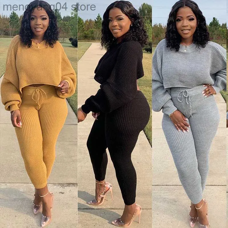 Two piece sweater pants set cheap